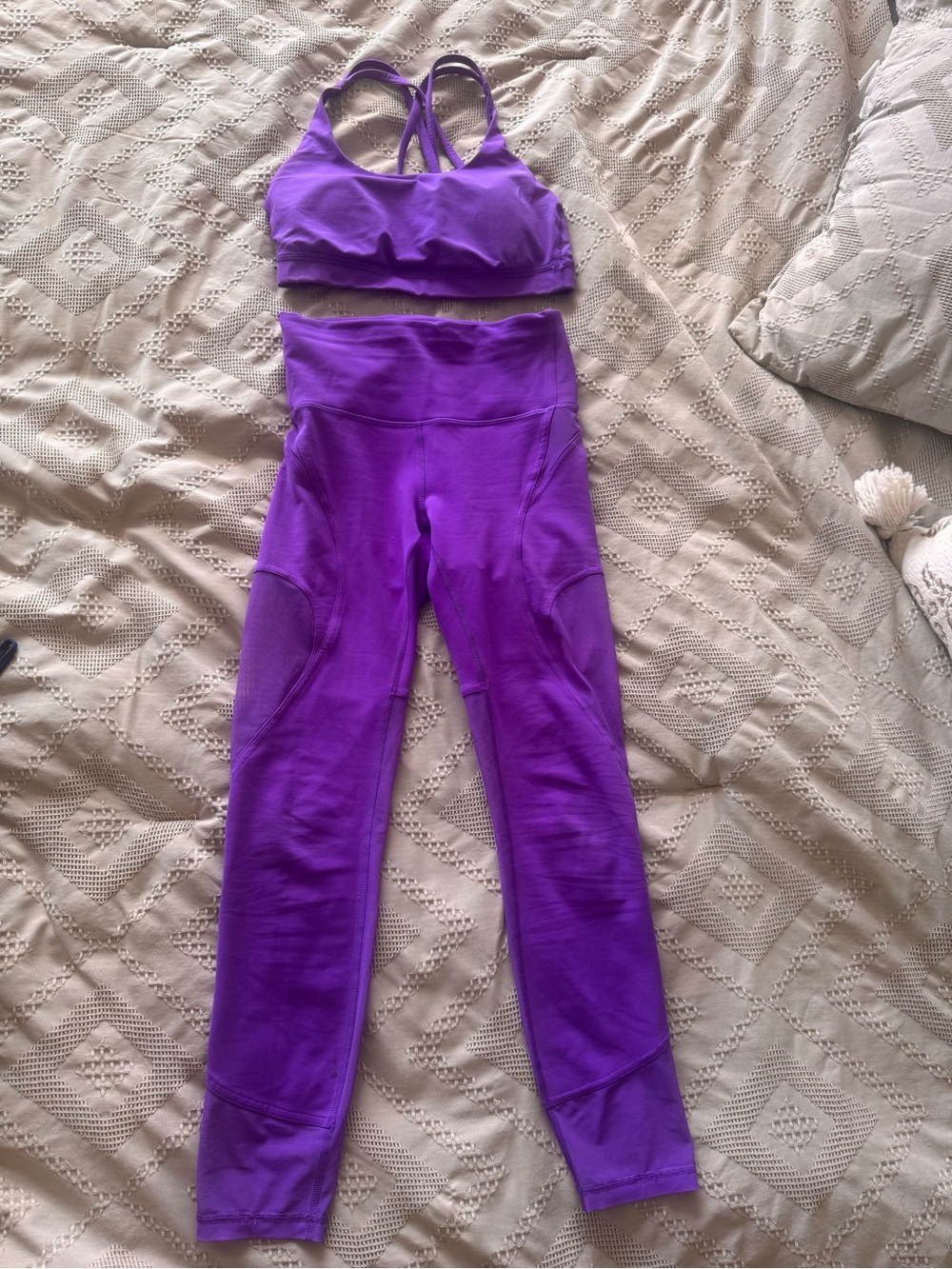 lululemon athletica Purple High-Waist Legging & Strappy Sports Bra Set